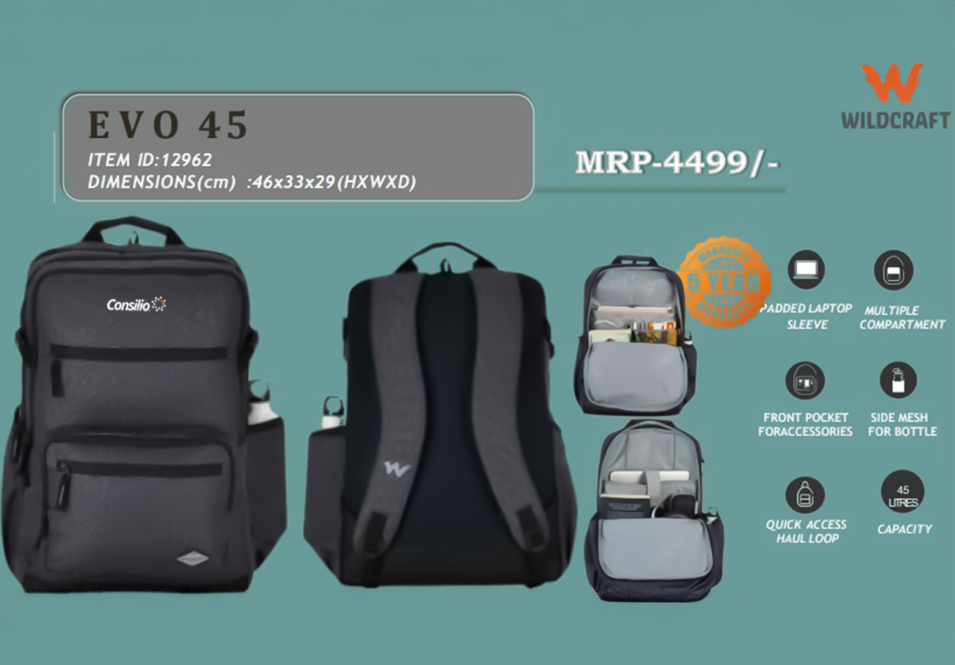 Wildcraft EVO 45 Backpack