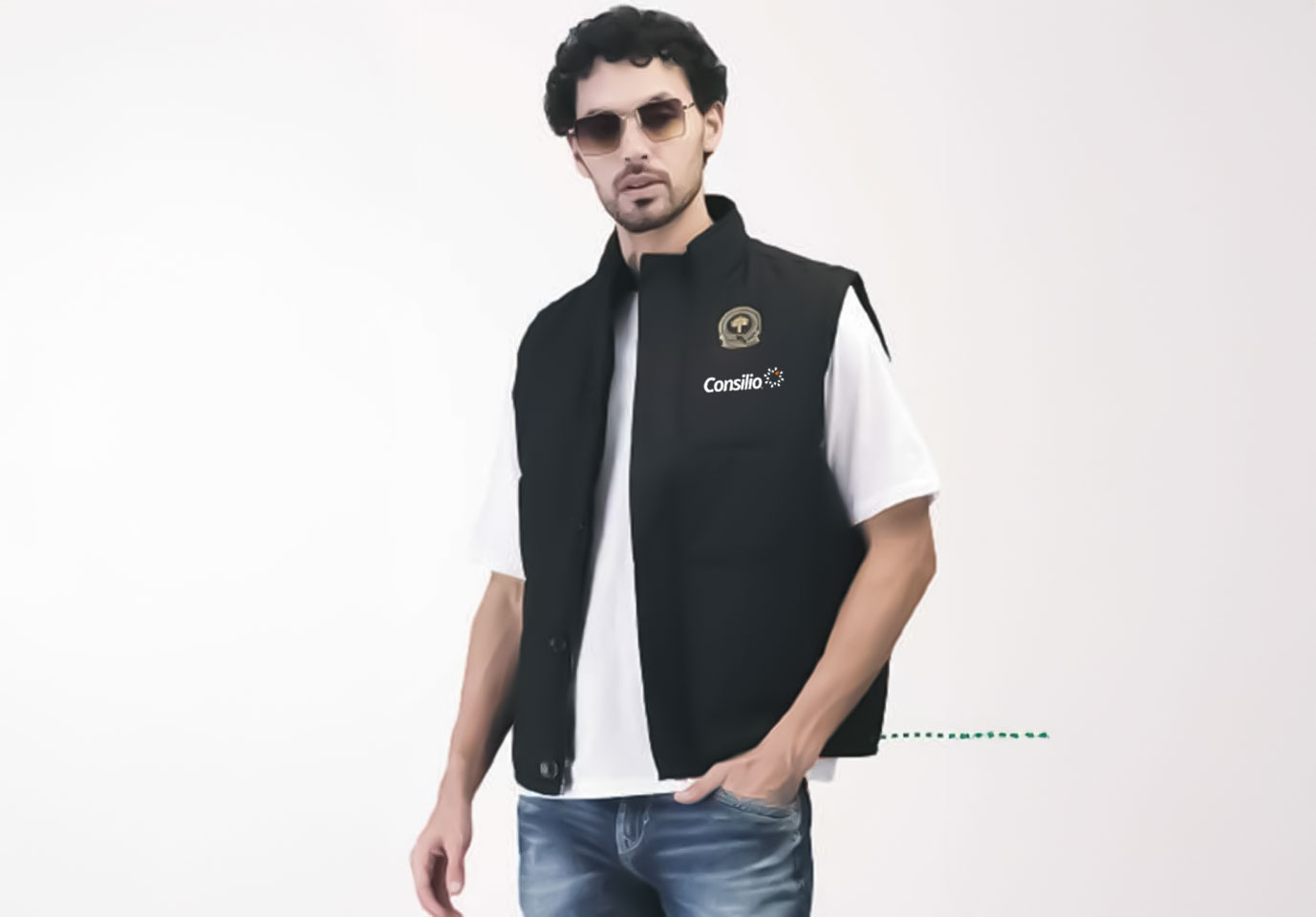 WOODLAND SLEEVE LESS FULL ZIPPER JACKET