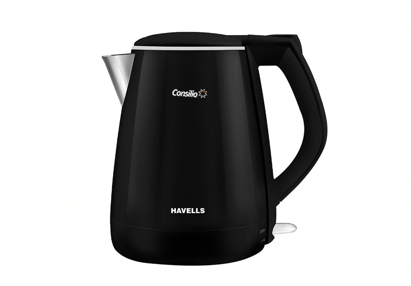 Havells Aqua Plus Electric Kettle 1.2 Litre, 1250 Watt | 304 Stainless Steel Inner Body | Cool Touch Body | Auto Shut-Off |Wider Mouth|2 Years Door Step Warranty by Havells (Black)
