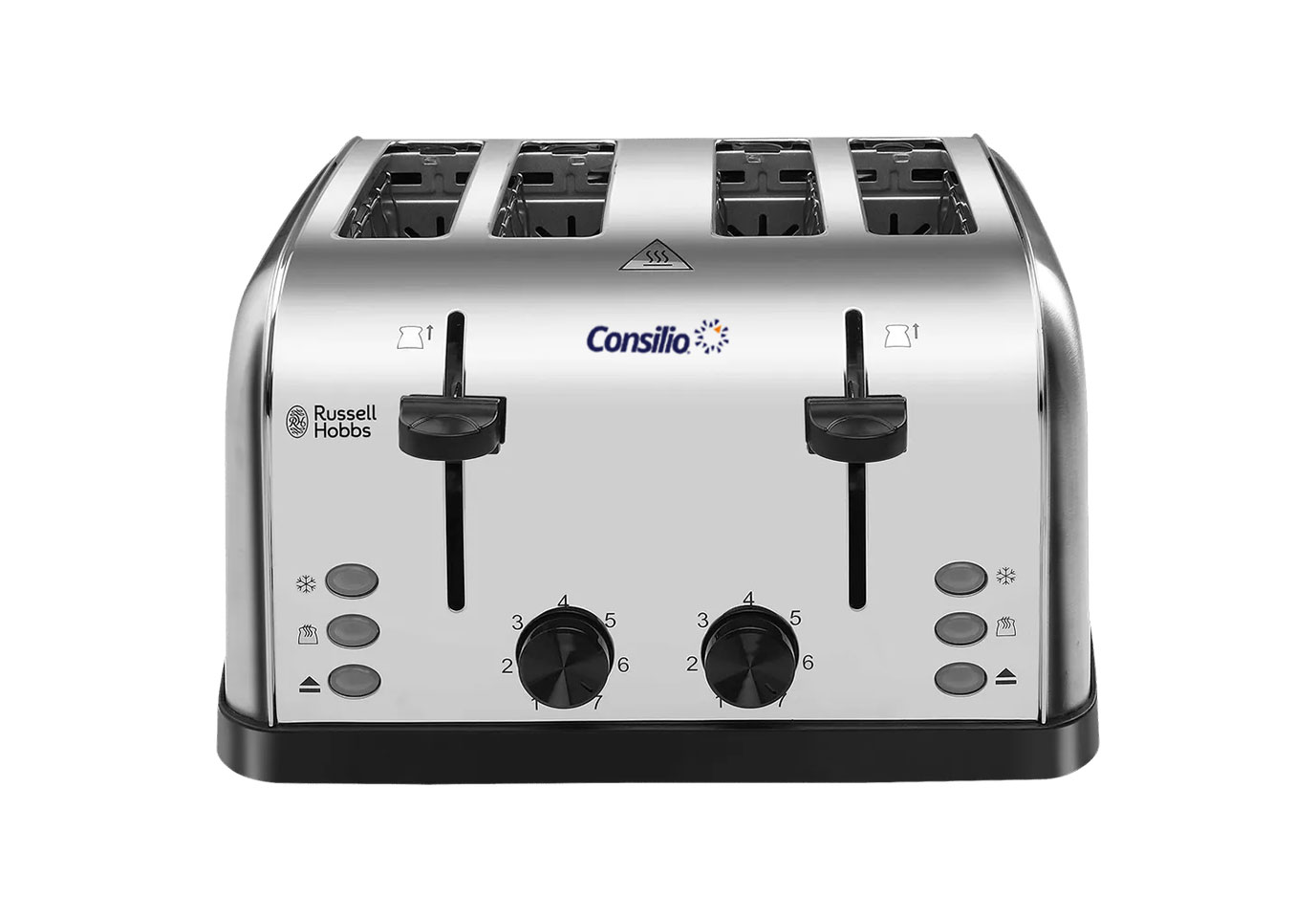 Russell Hobbs 18790 1250/1500 Watt Premium Stainless Steel 4 Slice Automatic Pop-Up Toaster with 2 Year Manufacturer Warranty - 1500 Watts